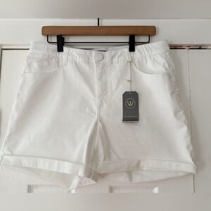 Wit & Wisdom‎ White Denim Shorts Size 12 Absolution Technology NWT